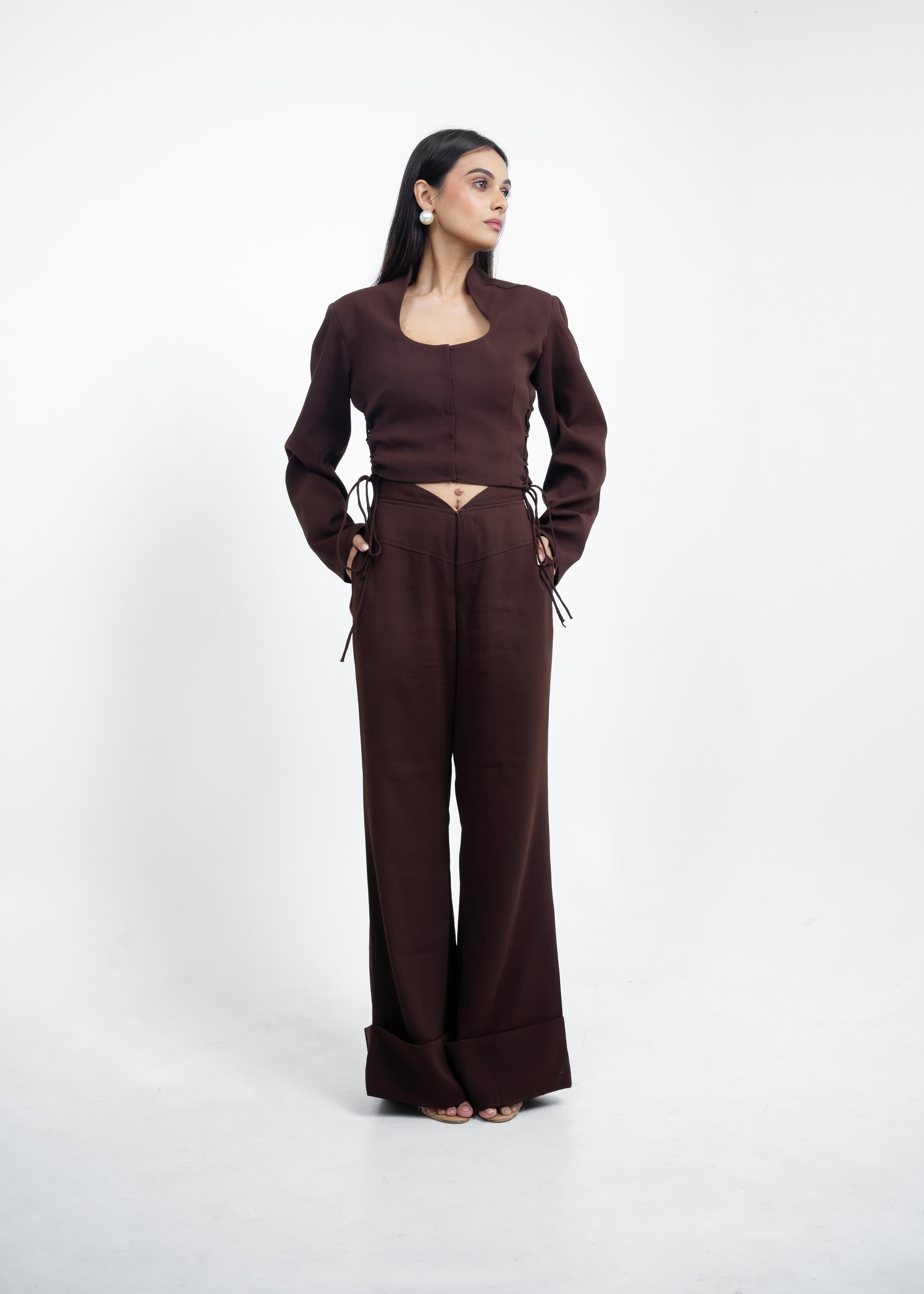Espresso Brown Blazer Co-ord Set