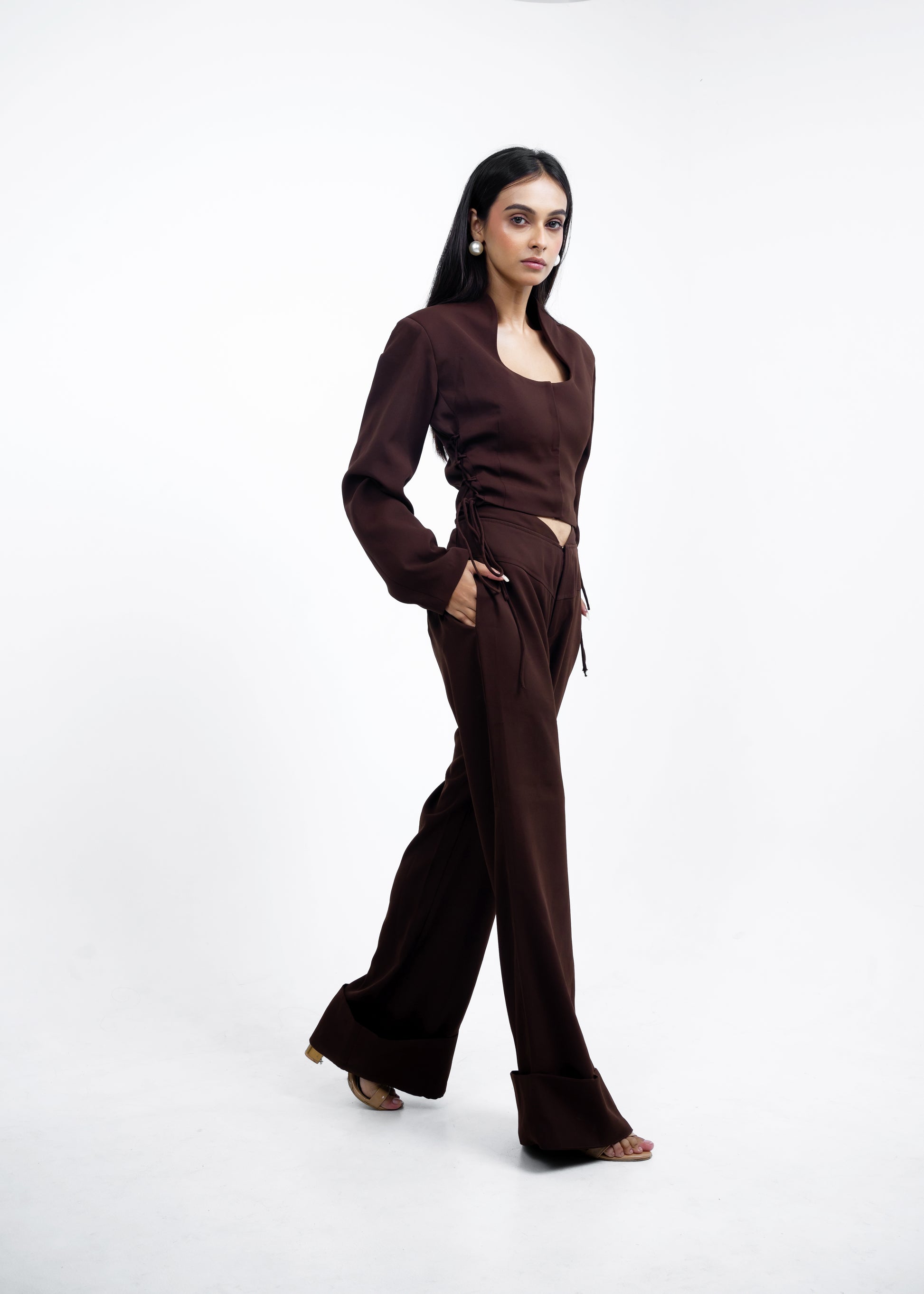 Espresso Brown Blazer Co-ord Set