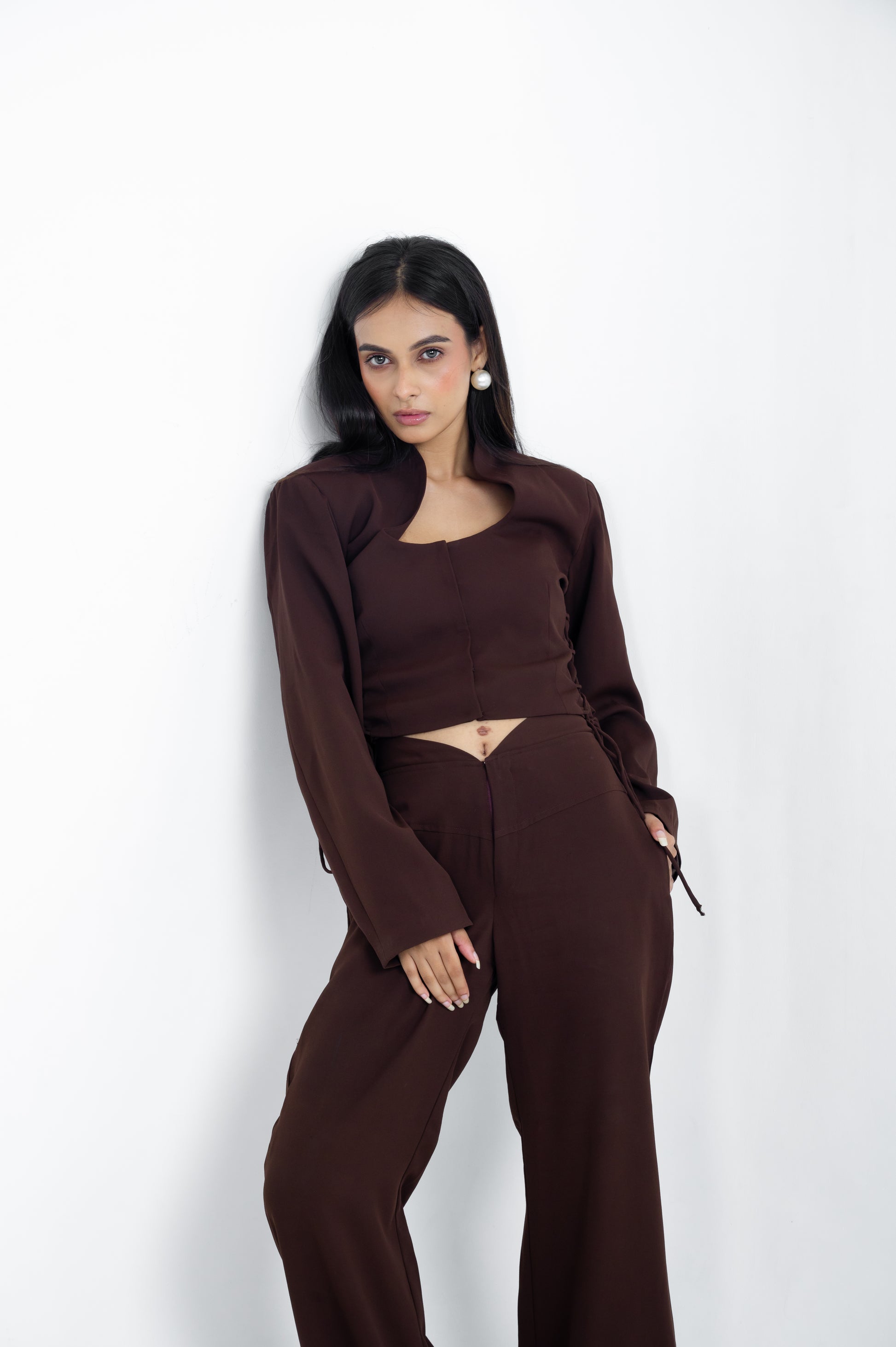 Espresso Brown Blazer Co-ord Set