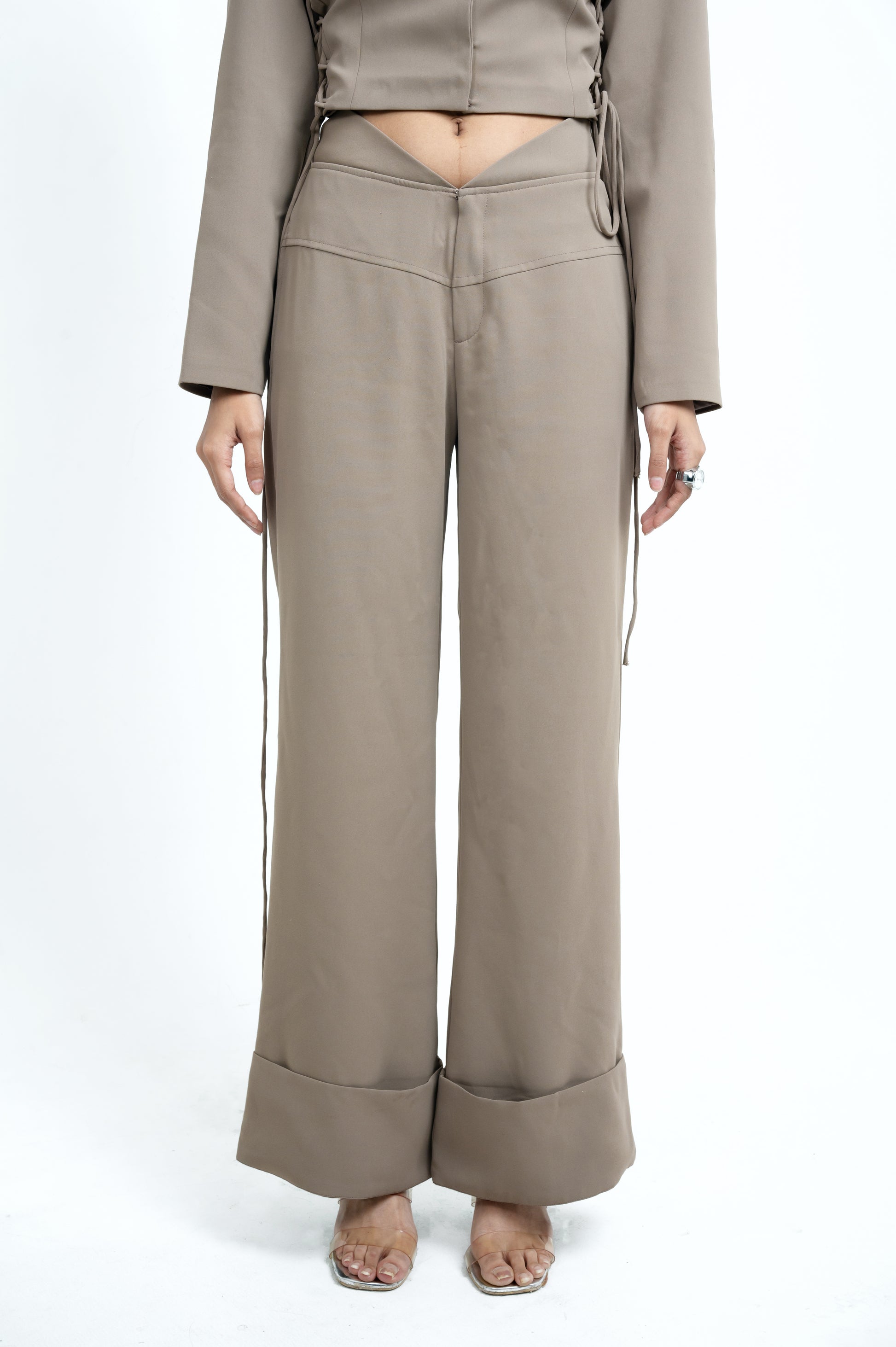 Espresso Beige Blazer Co-ord Set