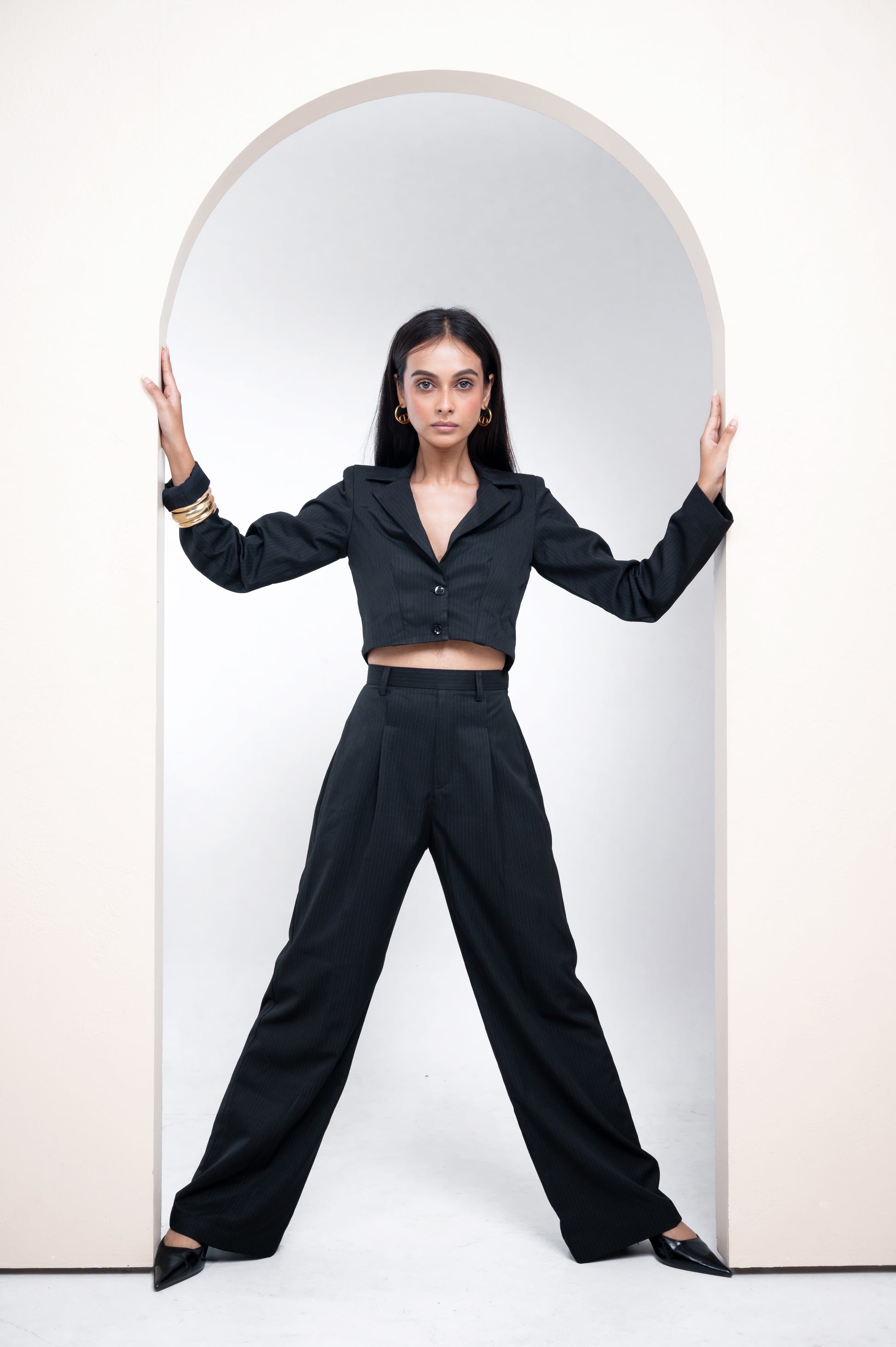 Ivy Black Blazer Co Ord Set