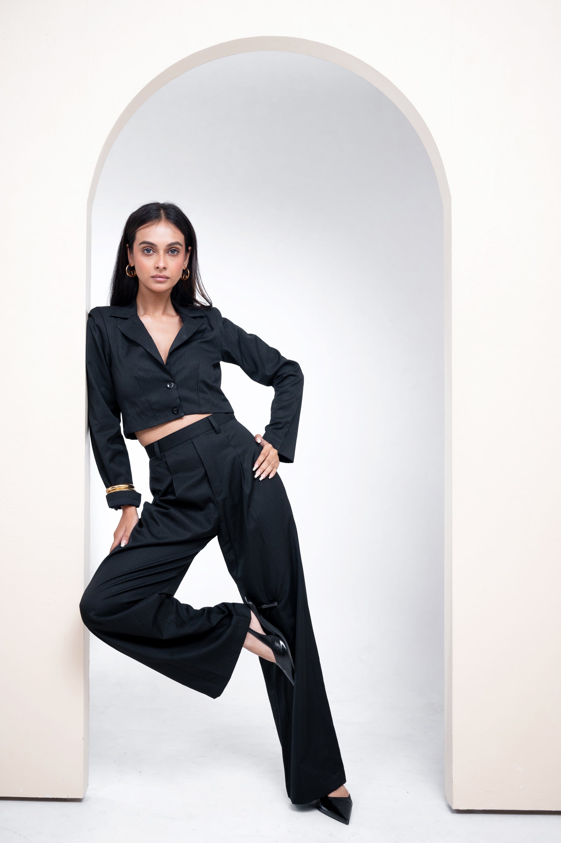 Ivy Black Blazer Co Ord Set