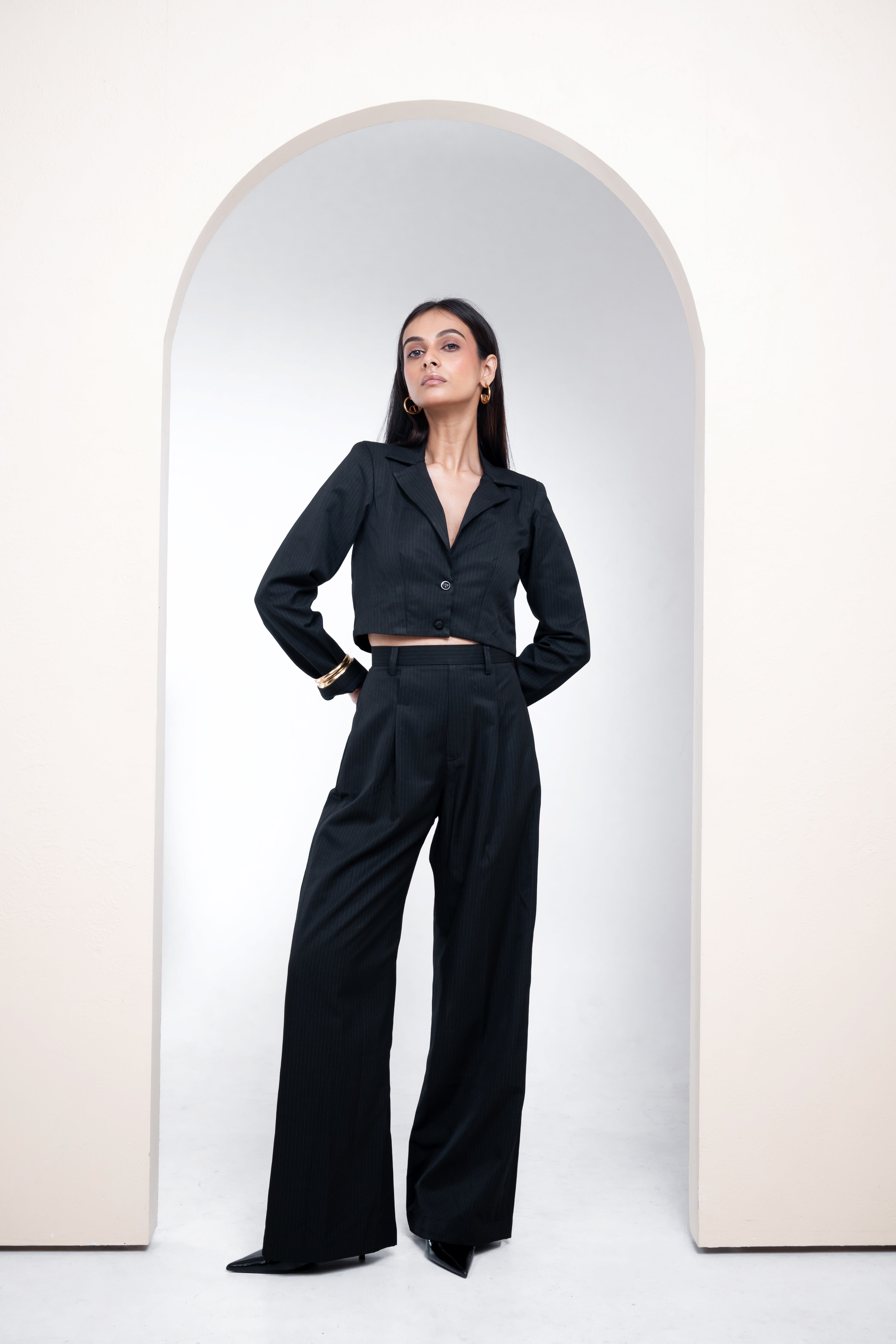 Ivy Black Blazer Co Ord Set