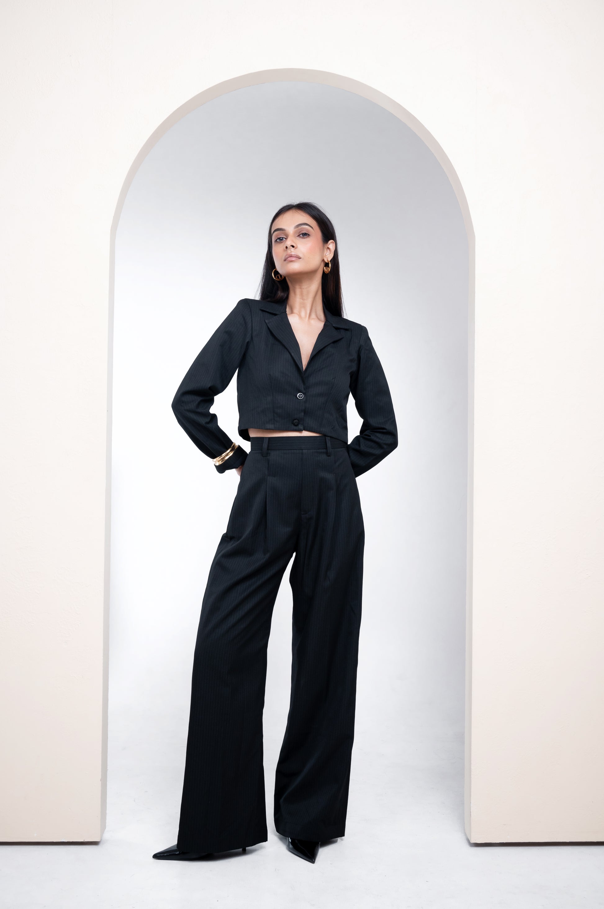 Ivy Black Blazer Co Ord Set