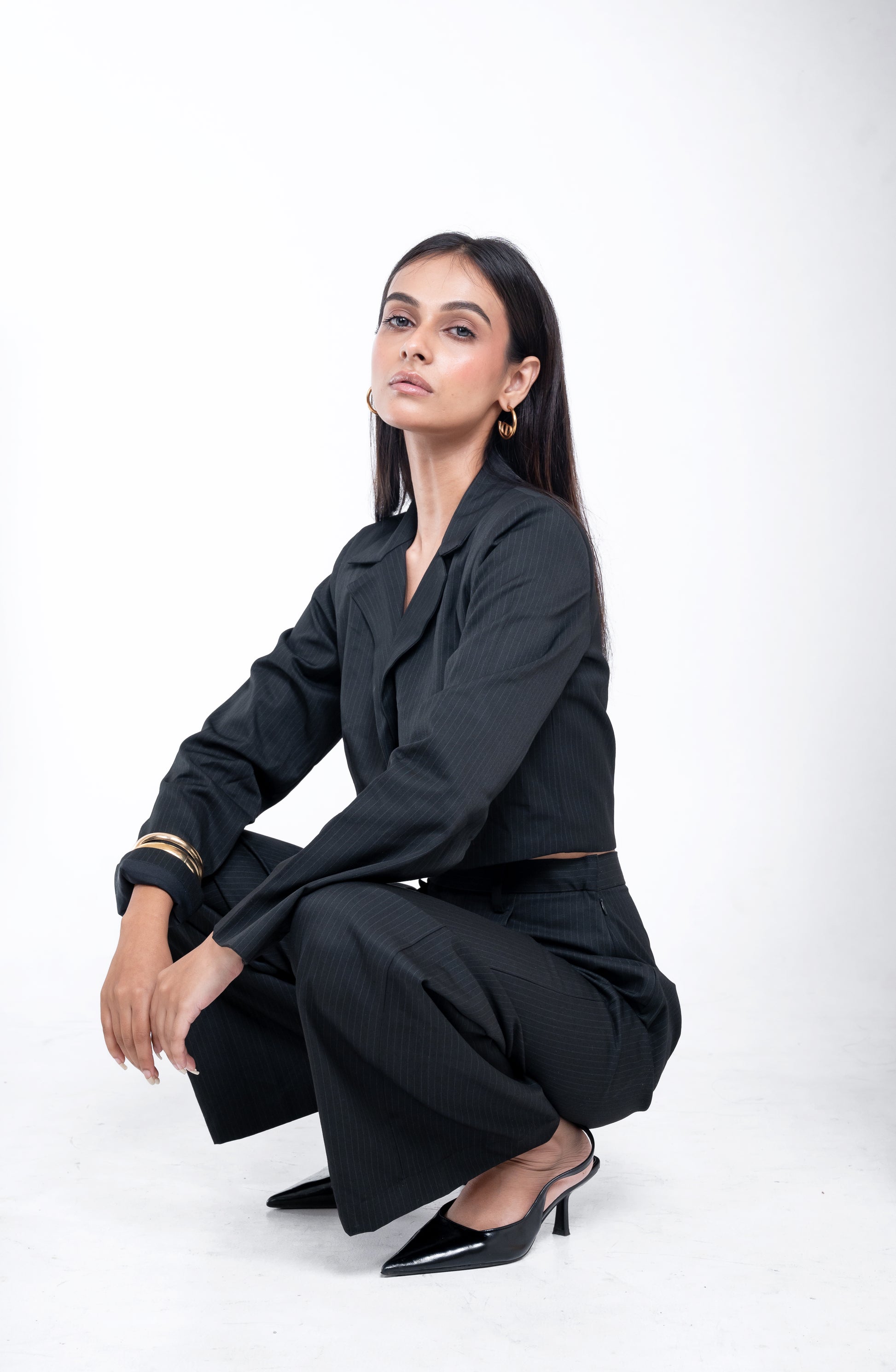 Ivy Black Blazer Co Ord Set