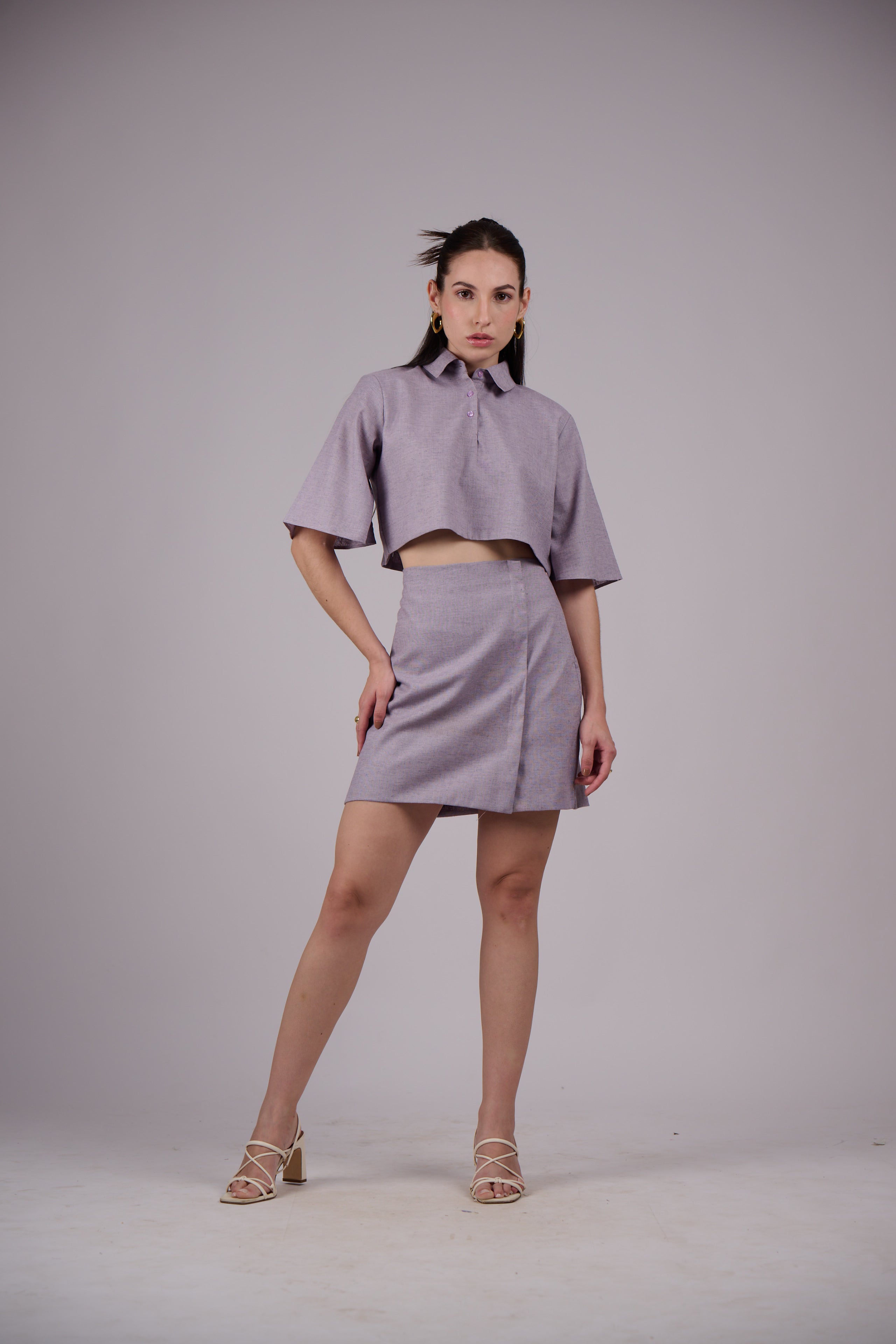 Ivara Purple Skirt Set